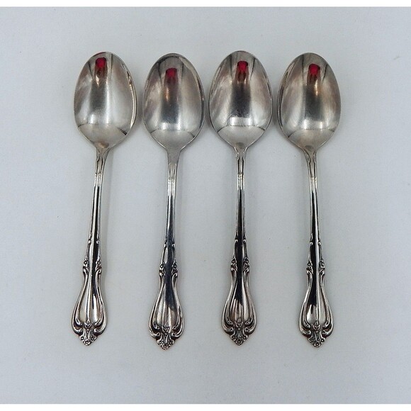 W.M. Dalton by Oneida Briarwood Stainless Flatware Tablespoon Place Spoon Lot 4 - Picture 1 of 9